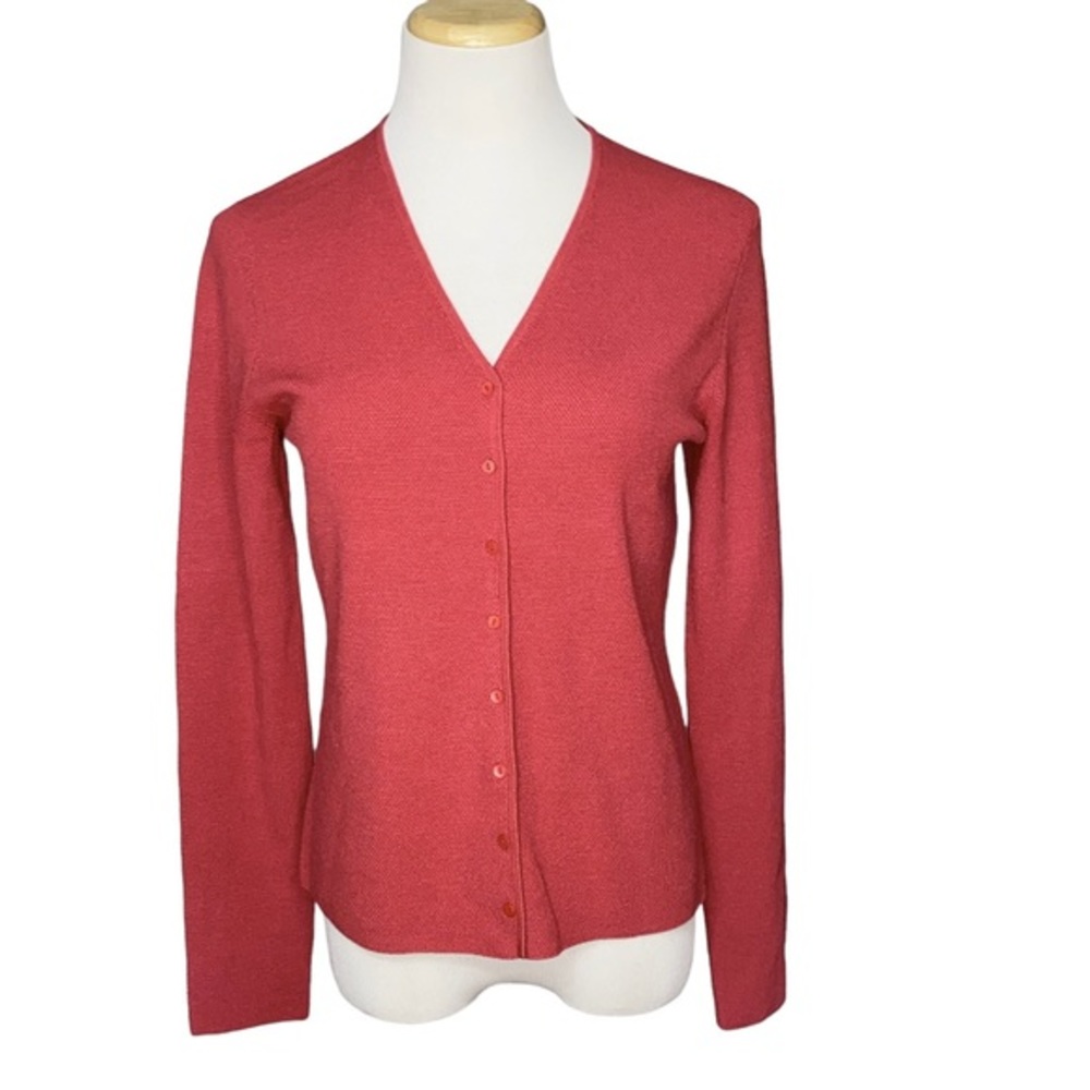 Eileen Fisher Silk Button Front Cardigan Sweater S